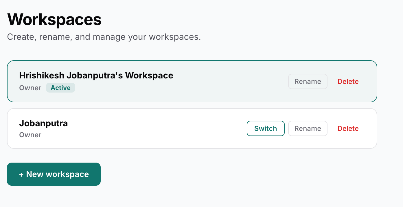 ScoutHook multiple workspaces