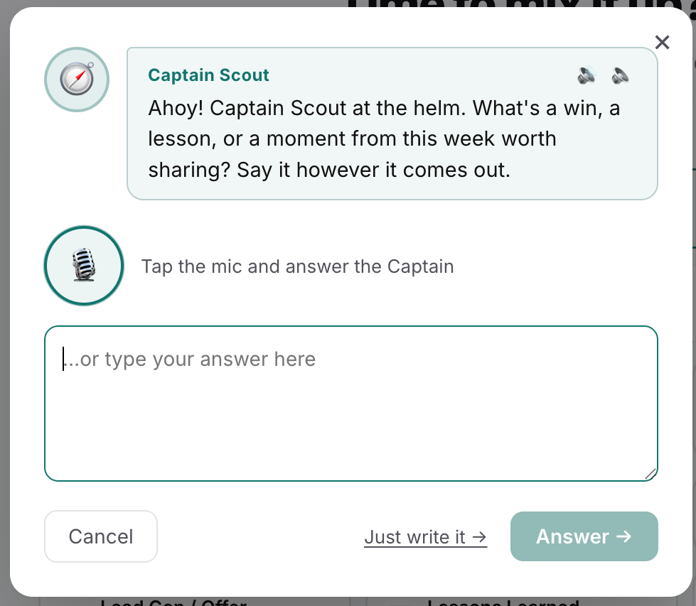 ScoutHook speak to post