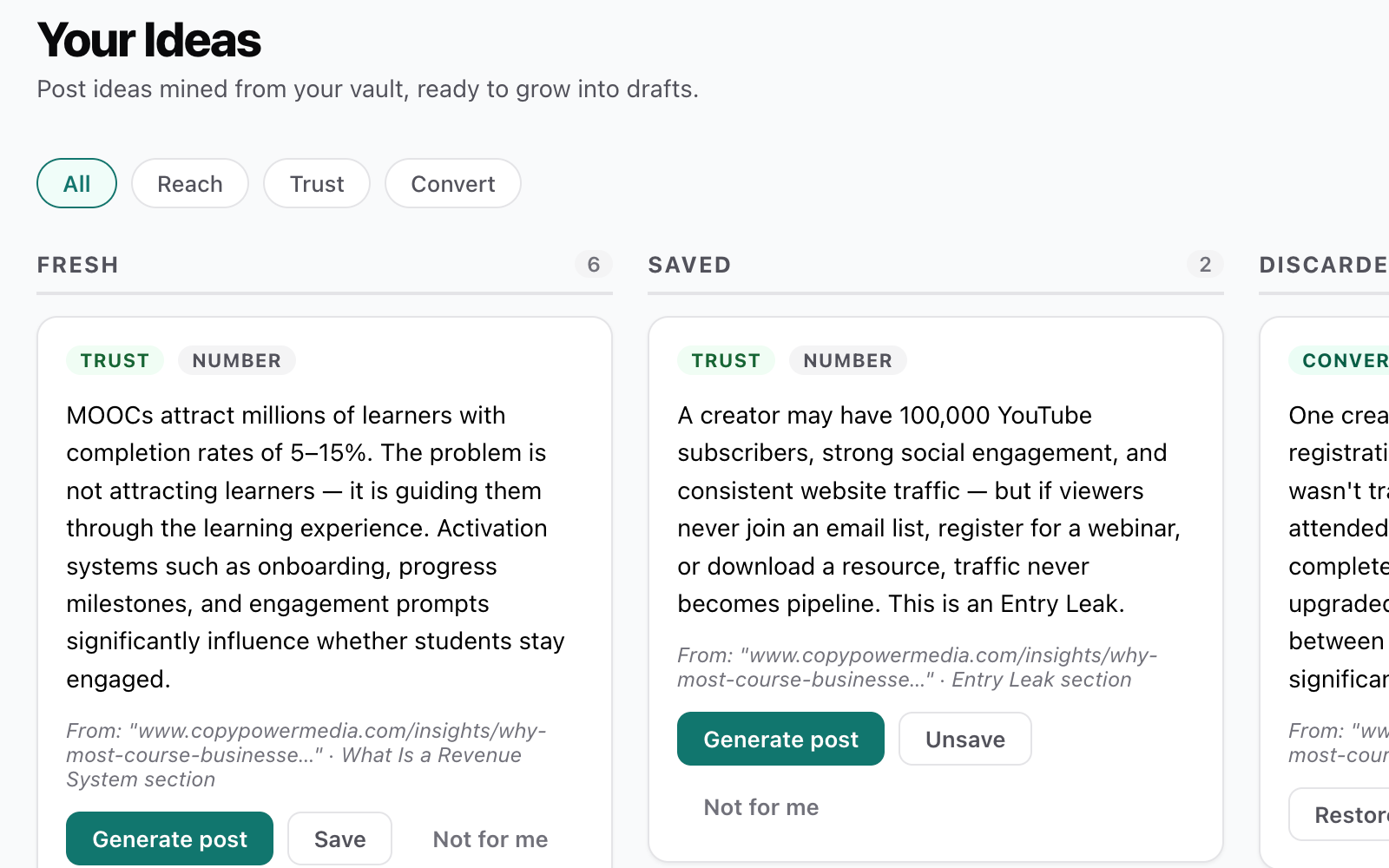 Idea Vault screenshot