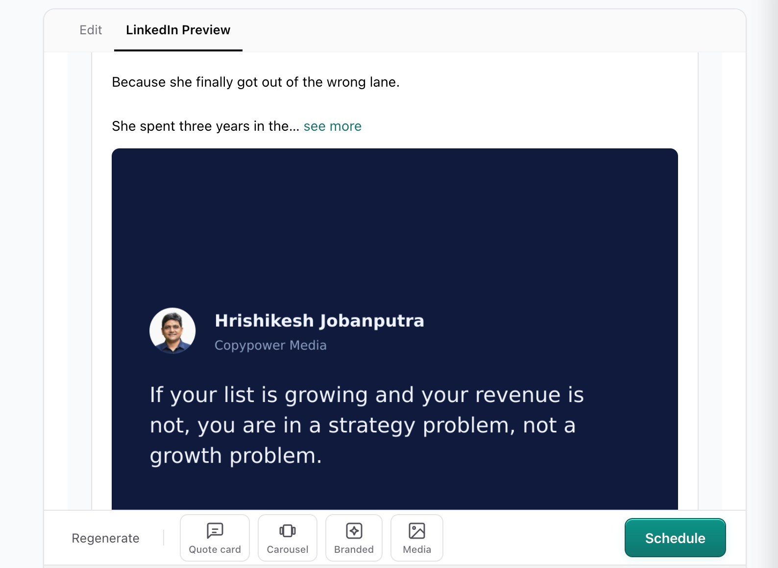 Visual generation screenshot